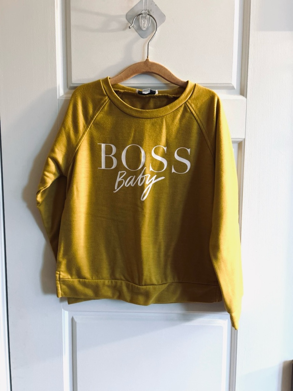 Bailey's Blossoms Boss Baby Mustard Yellow Sweatshirt 5T Pullover